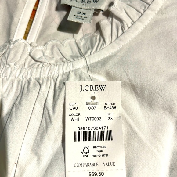 White JCrew blouse - Picture 3 of 5